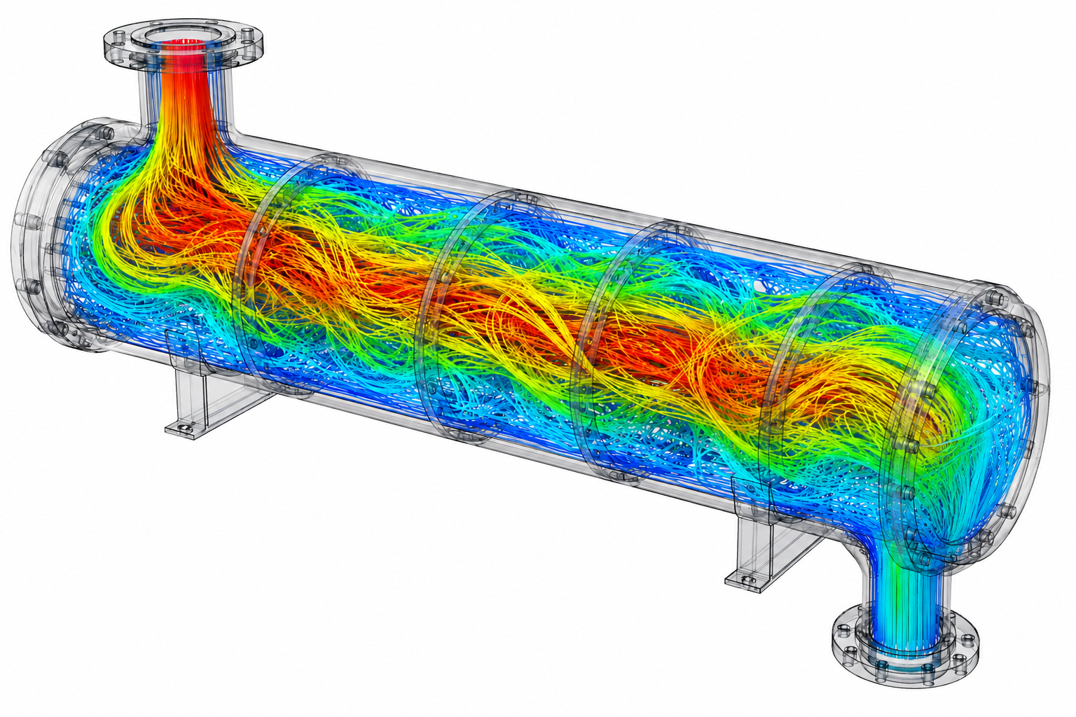 CFD Fluid Flow Analysis visualization
